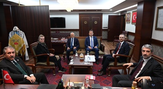 BBP Genel Başkanı Destici, TÜSİAD Başkanı Ozan Diren'i genel merkezde ağırladı