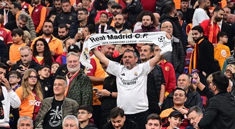 Galatasaray tribünlerinde Real Madrid sürprizi