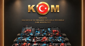 Kırşehir polisi araçta 88 parça gümrük kaçağı matkap ve testere seti ele geçirdi