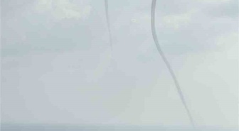 Mersin Erdemli'de denizde çifte hortum 3-4 dakika sürdü, kıyıya ulaşmadı