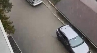 Sarıyer Çayırbaşı'nda sağanak Şişli Hamidiye Etfal Hastanesi'ni ve evleri su bastı