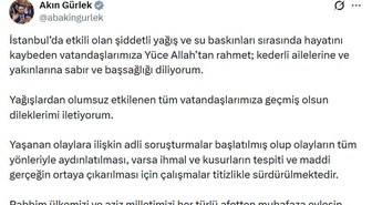 Adalet Bakanı Gürlek, İstanbul'daki su baskınlarına soruşturma başlatıldığını açıkladı