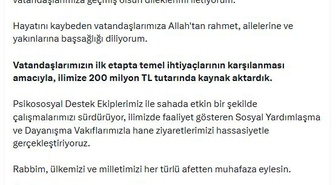 Bakan Göktaş, İstanbul'daki sel için 200 milyon TL kaynak aktarıldığını açıkladı