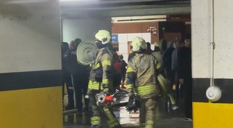 Başakşehir’de site otoparkında araç yangını: Site sakinleri tahliye edildi