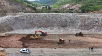 Bayburt'ta inşaatı süren Petekli Göleti 6 bin 340 dekar araziyi sulayacak