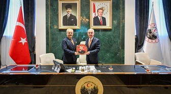 Kırklareli Valisi Turan, yeniden seçilen MHP İl Başkanı Savaşan'ı kabul etti