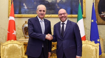 Kurtulmuş Roma'da Fontana ile görüştü, parlamentolar arası diyalog güçlendirilecek