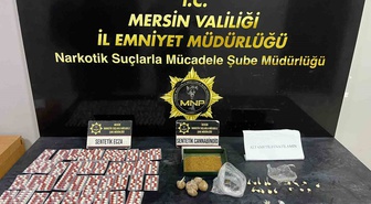Mersin'de operasyonda 546 sentetik hap ele geçirildi, 2 şüpheli tutuklandı