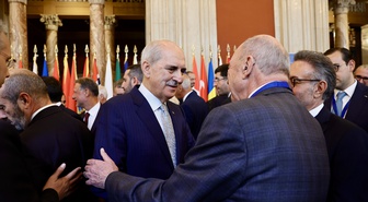TBMM Başkanı Kurtulmuş, Roma'da Ürdün Senatosu Başkanı Al Fayez ile görüştü