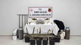 İzmir Karabağlar'da evinde yasa dışı skunk yetiştiren şüpheli gözaltına alındı