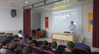Keban'da lise öğrencilerine temel iş sağlığı ve güvenliği eğitimi verildi