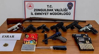 Zonguldak'ta silah ticareti operasyonunda 6 şüpheliden 3'ü tutuklandı