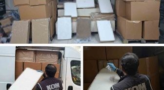 İzmir Gaziemir'de mobil depo operasyonunda 2 milyon 160 bin makaron ele geçirildi