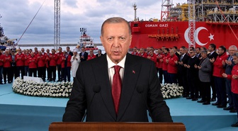 'Osman Gazi' gaz üretimi için yola çıktı! Cumhurbaşkanı Erdoğan: Mavi Vatan'ın ilk fabrikası