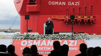 Osman Gazi platformu Sakarya Gaz Sahası'na 20 milyon metreküp hedefiyle uğurlandı