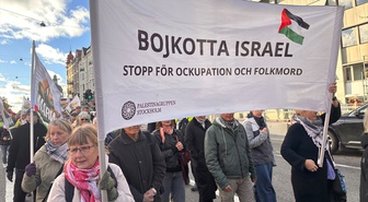Stockholm'de yüzlerce kişi İsrail'in Gazze'deki savaş suçlarını kınadı