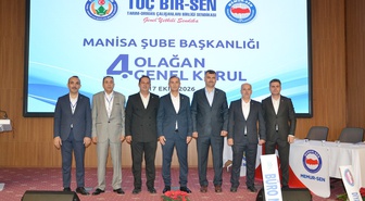 Uğur Bayil, 900'ü aşan üyeli TOÇ Bir-Sen Manisa Şubesinde yeniden başkan seçildi