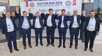 Ahmet Yasav, Eğitim-Bir-Sen Manisa Şubesi başkanlığına yeniden seçildi