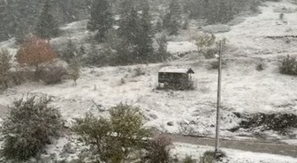 Kastamonu İhsangazi'de yüksek rakımlı köyler kar yağışıyla beyaza büründü