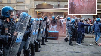 Avrupa'daki öfke İtalya'ya sıçradı! Milano'da Meloni karşıtı protesto çatışmaya dönüştü
