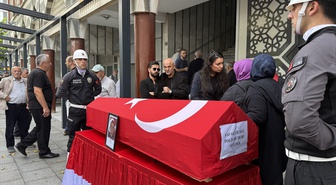 Rize'de kalp krizi sonucu ölen polis memuru Şafak Yılmaz, Akpınar köyünde defnedildi