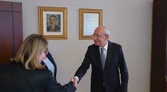 CHP Genel Başkanı Kılıçdaroğlu, AB Türkiye Delegasyonu Başkanı Orav ile görüştü