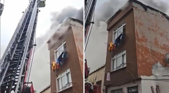 Fatih’te korkutan yangın! Alevler bitişikteki binanın çatısına sıçradı