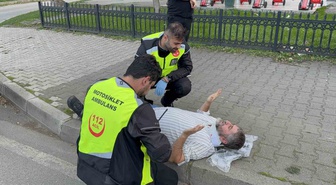 Samsun İlkadım'da elektrikli bisiklet devrildi, sürücü yaralandı