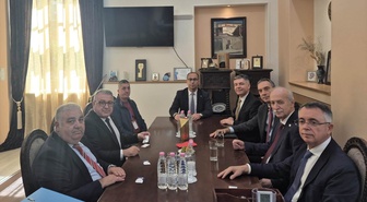 Trakya Üniversitesi Rektörü Hatipler, Burgaz Bölge Valisi Dikov'u ziyaret etti