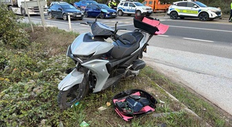 Bolu'da D-100'de motosikletle hafif ticari araç çarpıştı, sürücü ve yolcu yaralandı
