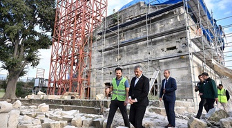 Edirne'de Evliya Kasımpaşa Camisi'nin kubbe restorasyonu tamamlanma aşamasına geldi