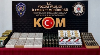 Yozgat Çekerek'te kaçak tütün operasyonunda 35 bin doldurulmuş makaron ele geçirildi