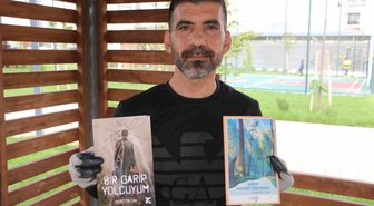 Diyarbakırlı apartman görevlisi Can, iki şiir kitabını sponsorlarla çıkardı