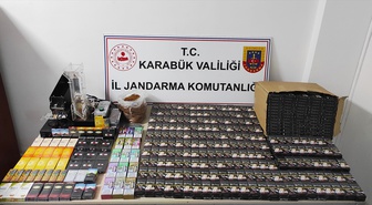 Karabük'te aramada 1100 paket makaron ele geçirildi, 1 zanlı gözaltına alındı