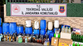 Tekirdağ'da 73 yaşındaki adamın evinden 1 ton 120 litre sahte şarap çıktı