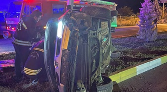 Gaziantep Nurdağı'nda devrilen otomobilin 21 yaşındaki sürücüsü yaşamını yitirdi