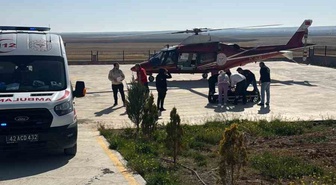 Kulu'da rahatsızlanan 70 yaşındaki kadın ambulans helikopterle Konya'ya sevk edildi