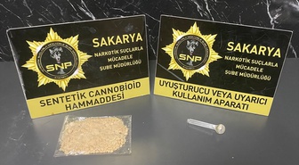 Sakarya'da 85 gram uyuşturucu ham maddesiyle gözaltına alınan şüpheli tutuklandı