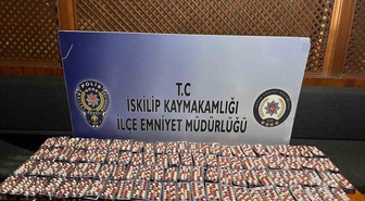 Çorum İskilip'te araçta 5 bin 500 uyuşturucu hap ele geçirildi, 2 şüpheli gözaltında