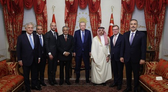 Cumhurbaşkanı Erdoğan, R4+E3 toplantısı için Türkiye’ye gelen Dışişleri Bakanlarını kabul etti