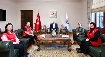 Kırklareli Valisi Turan, Kızılay heyetini aşevi projesi bilgilendirmesiyle kabul etti