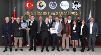 Organ seçimleri sonrası Biga OSB yönetimi Biga TSO'yu ziyaret etti