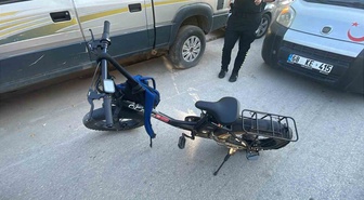 Karaman'da elektrikli bisiklet ticari araca çarptı, 16 yaşındaki sürücü yaralandı