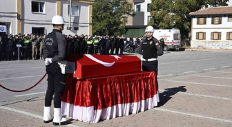 Kaza sonrası ölen polis Ahmet Sami Kılıçkaya için Kayseri'de tören düzenlendi