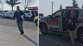 Lastik patladı, yolda kaldılar! Jandarma KPSS adaylarını son dakikada sınava yetiştirdi