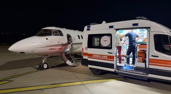 Sol kalp sendromlu 5 günlük bebek Şırnak'tan Ankara'ya ambulans uçakla sevk edildi.