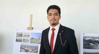 AGÜ öğrencisi Mustafa Karakaya, fabrikanın üniversiteye dönüşünü 103 eserle anlattı