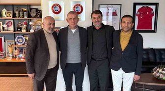 Kayserispor Başkanı Ali Çamlı ve heyeti TFF Başkanı Hacıosmanoğlu'nu ziyaret etti