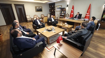 Saadet Partisi Genel Başkanı Arıkan, ESDER Genel Başkanı Çelikus ile görüştü