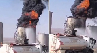 Siirt'te petrol sahasında yangın